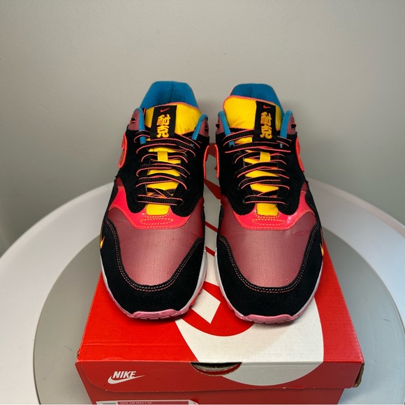 RARE NIKE MEN’S AIR MAX 1 SE THE CHINA TOWN NEW YORK 2020 SIZE 10 - Picture 8 of 12